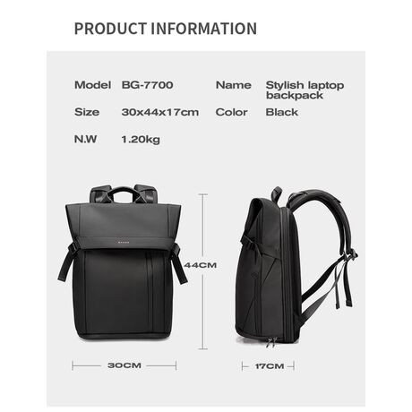 Σακίδιο πλάτης 24L Laptop 15,6” Bange 7700 μαύρο