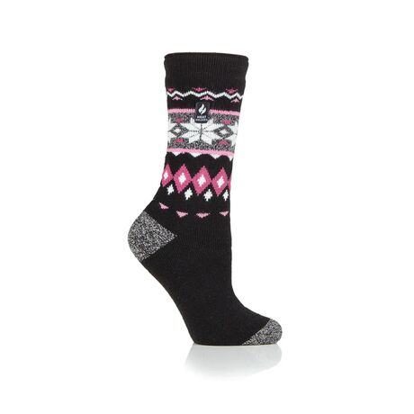 Κάλτσες Γυναικείες Ισοθερμικές Jacquard Lite Lima Fairisle Black Heat Holders 80090
