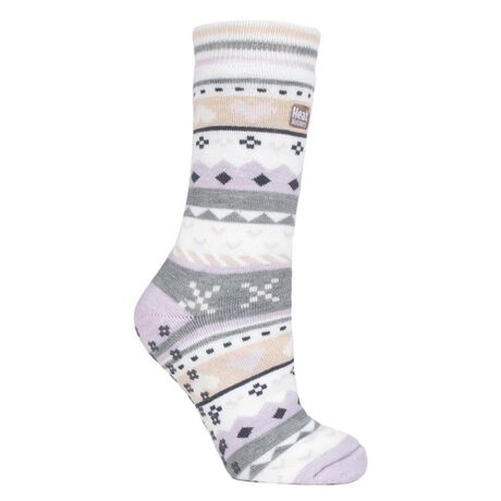 H.H. LADIES HEAT HOLDERS SOUL WARMING SOCKS BL/CORAL 3082 HEAT HOLDERS 80068-BL/CORAL 3082
