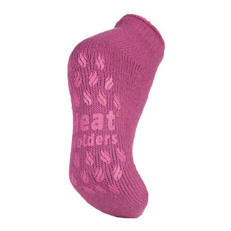H.H.SOCKS LADIES ANKLE SLIPPER DEEPEST PLUM 2751 HEAT HOLDERS 80020-DEEPEST PLUM 2751
