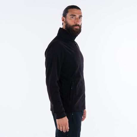 Ζακέτα Ανδρική Fleece Με Φερμουάρ Μαύρη APU 80525