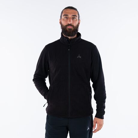 Ζακέτα Ανδρική Fleece Με Φερμουάρ Μαύρη APU 80525