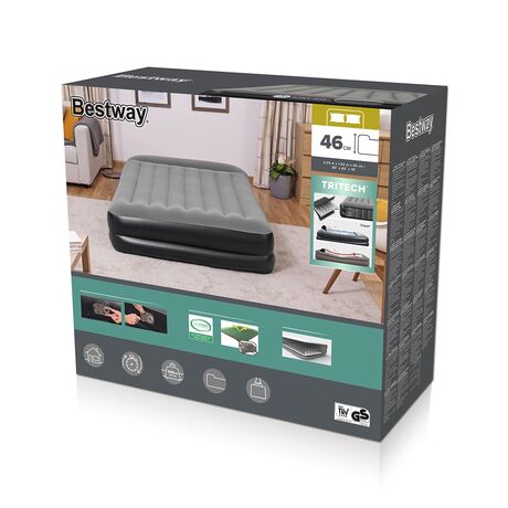 Στρώμα Ύπνου Φουσκωτό Με Ενσωματωμένη Ηλεκτρική Αντλία Υπέρδιπλο Queen Tritech 203x152x46cm BESTWAY 15322