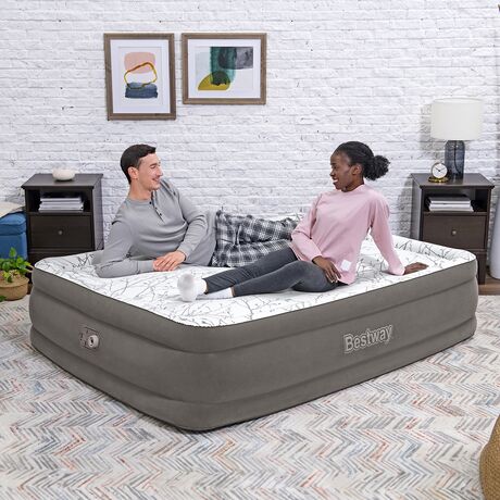 Στρώμα Ύπνου Φουσκωτό Υπέρδιπλο με Ενσωματωμένη Ηλεκτρική Αντλία 203x152x46cm Tritech Cushify Top BESTWAY 15438