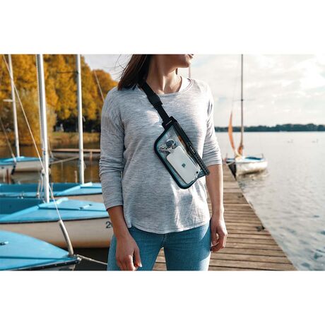 Στεγανό Τσαντάκι Μέσης / Ώμου Hermetic Sling Bag 22x10cm Μαύρο/Διάφανο FIDLOCK 21410