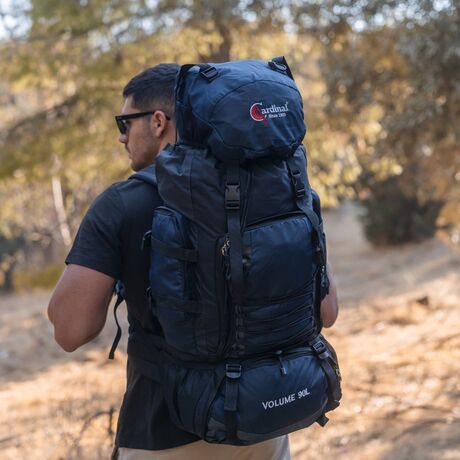 Σακίδιο πλάτης ορειβατικό υπαίθριο αδιάβροχο 990 90L σκούρο μπλε Σακίδιο πλάτης ορειβατικό υπαίθριο αδιάβροχο 990 90L σκούρο μπλε