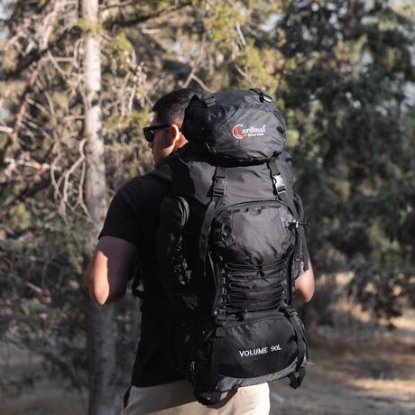 Σακίδιο πλάτης ορειβατικό υπαίθριο αδιάβροχο 990 90L μαύρο Σακίδιο πλάτης ορειβατικό υπαίθριο αδιάβροχο 990 90L μαύρο