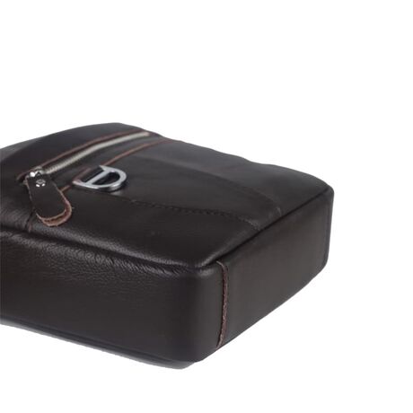 Δερμάτινο τσαντάκι ώμου Bull Captain DJB 005 σκούρο καφέ