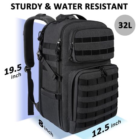 Σακίδιο πλάτης Military 32L  17,3” Matein 6056 μαύρο