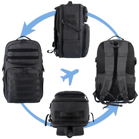 Σακίδιο πλάτης Military 32L  17,3” Matein 6056 μαύρο