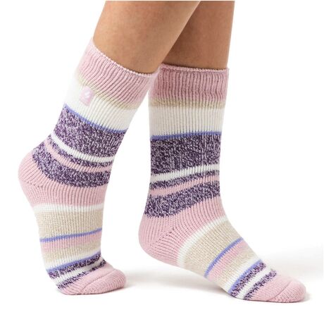 Κάλτσες Γυναικείες Ισοθερμικές Original Multi Stripe Dusted Pink Heat Holders 80087