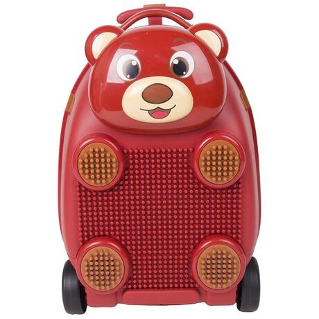 Παιδική Βαλίτσα Zoolittle Trolly Bear Κόκκινη με Τουβλάκια