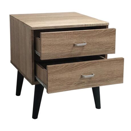 Κομοδίνο με Δύο Συρτάρια 48x38x50cm Σφένδαμος VELCO Pro Systems 65-35570-29