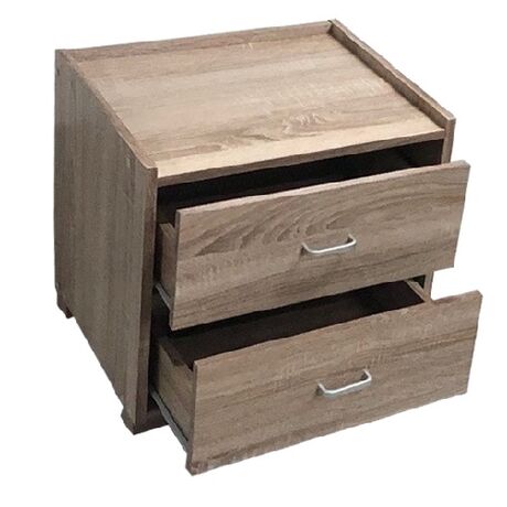 Κομοδίνο με Δύο Συρτάρια 48x38x50cm Σφένδαμος VELCO Pro Systems 65-35594-29