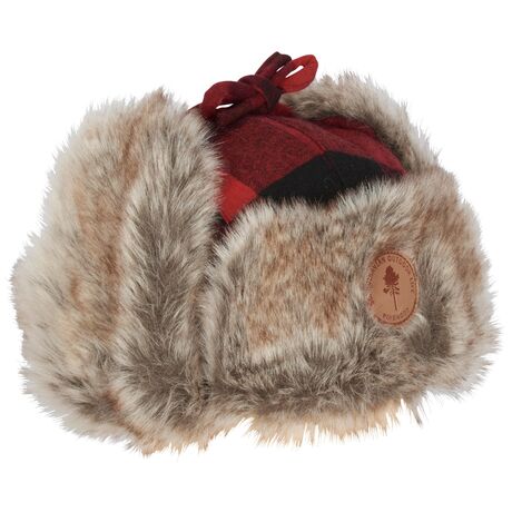 1420 Murmansk Check hat Pinewood Καπελο με Συνθετικη Γουνα Pinewood