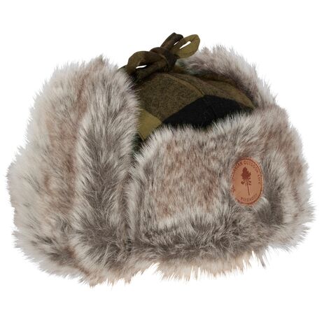 1420 Murmansk Check hat Pinewood Καπελο με Συνθετικη Γουνα