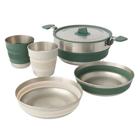 Detour Ανοξειδωτο σετ Μαγειρικων Σκευων με μια Κατσαρολα 3l (2 Ατομα, 5 Σκευη)