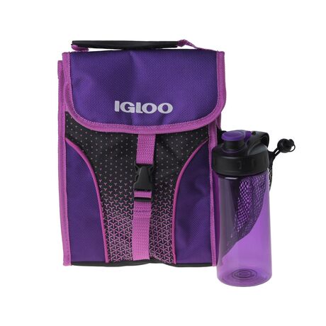 Τσάντα Ψυγείο Φαγητού με Παγούρι Lunch Bag Μωβ IGLOO 41329