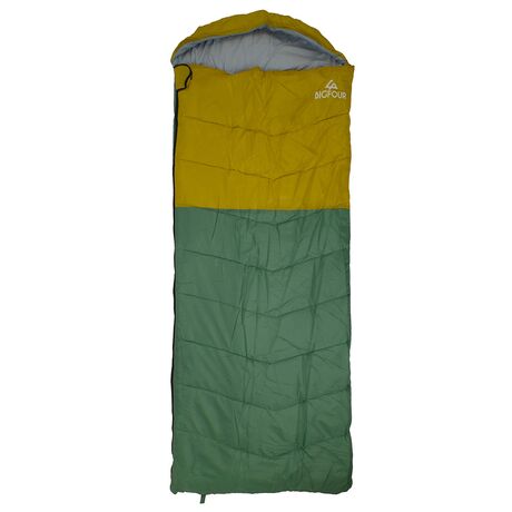 Υπνόσακος 200+30x88cm 300gr Cuesta 300 Green/Yellow BIGFOUR 12374