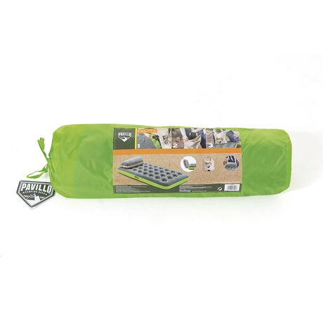Στρώμα Ύπνου Φουσκωτό Ημίδιπλο 188x99x22cm Roll & Relax Twin Γκρί/Πράσινο BESTWAY 15366