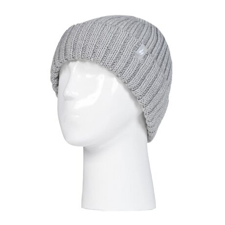 Σκούφος Παιδικός Ribbed Turn Over Hat Με Θερμική Επένδυση Για Παιδία 7-10 Ετών Cloud Grey Heat Holders 80083