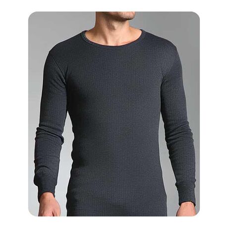 H.H.MENS  LONG SLEEVE VESTS CHARCOAL XXL  80118