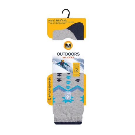 Κάλτσες Ανδρικές Μακριές Ισοθερμικές Ski Ultra Lite Fairisle-Grey Heat Holders 80069
