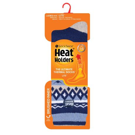 Κάλτσες Γυναικείες Ισοθερμικές Jacquard Lite Navy Cream Heat Holders 80023