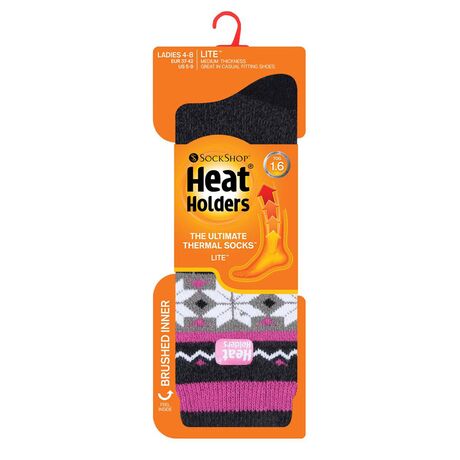 Κάλτσες Γυναικείες Ισοθερμικές Jacquard Lite Black Charcoal Heat Holders 80023 Κάλτσες Γυναικείες Ισοθερμικές Jacquard Lite Black Charcoal Heat Holders 80023