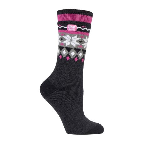 Κάλτσες Γυναικείες Ισοθερμικές Jacquard Lite Black Charcoal Heat Holders 80023 Κάλτσες Γυναικείες Ισοθερμικές Jacquard Lite Black Charcoal Heat Holders 80023
